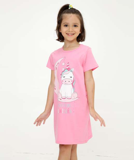 Camisola Infantil Estampa Unicórnio Marisa Tam 4 a 10