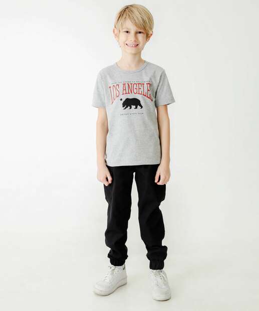Camiseta Infantil Estampa Frontal MR Tam 4 a 10