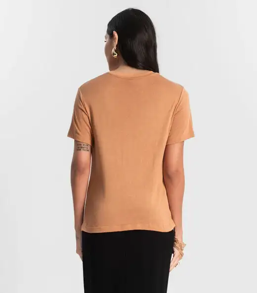 Blusa Visco Tricot Feminina Rovitex Marrom