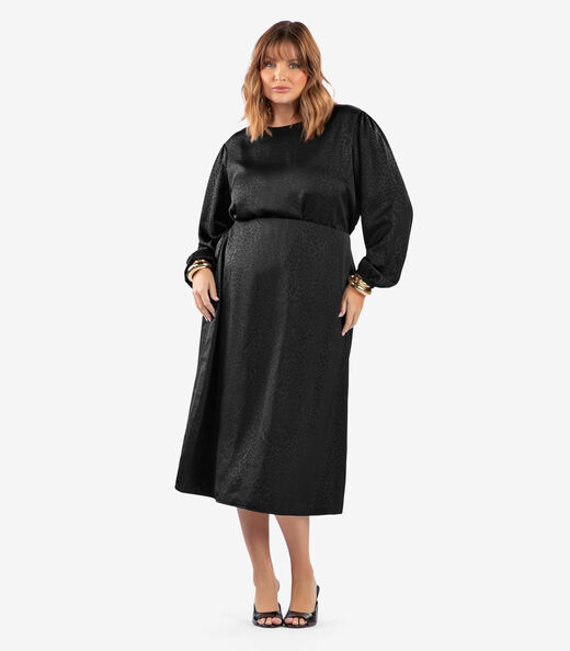 Image_Blusa Feminina Manga Bufante Plus Size Secret Glam Preto