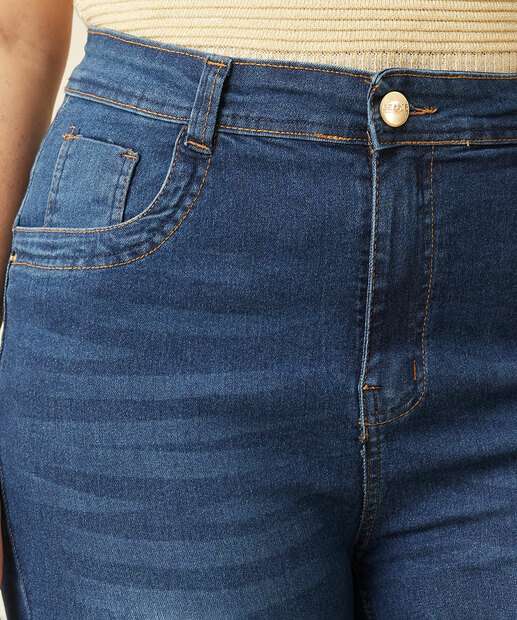 Calça Plus Size Feminina Jeans Cigarrete
