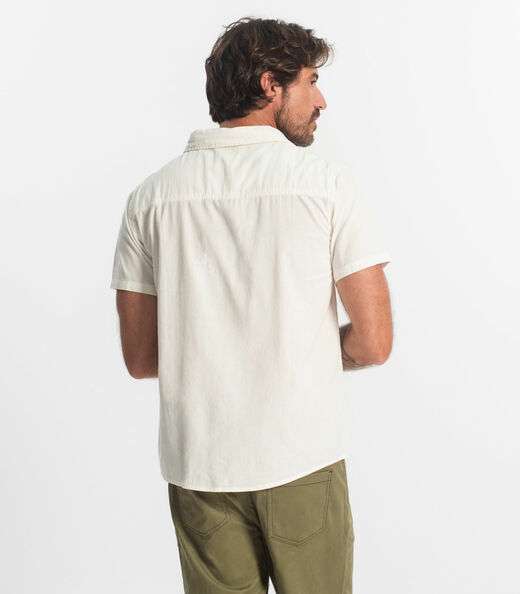 Camisa Masculina Em Tricoline Diametro Bege