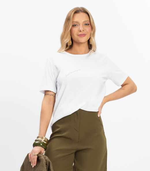 Camiseta Básica Unissex Rovitex Branco