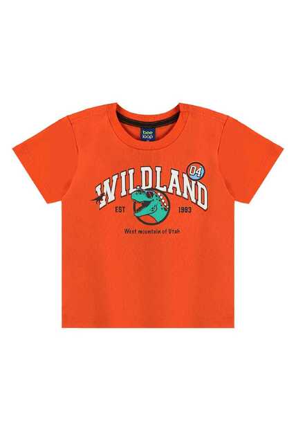 Conjunto Camiseta Dino e Bermuda Bee Loop