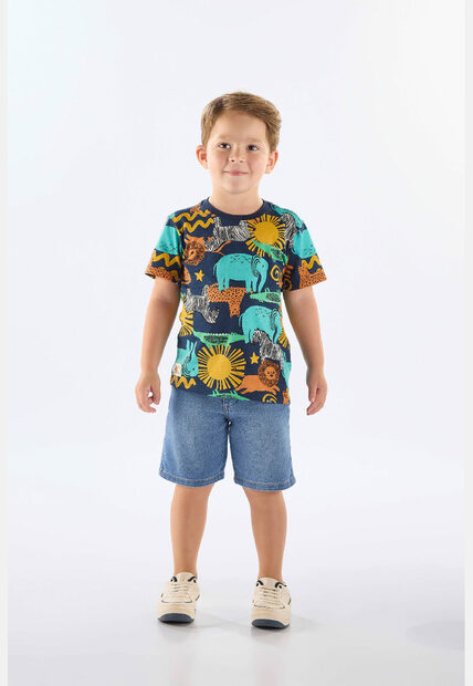 Image_Camiseta Safári Infantil em Algodão Up Baby