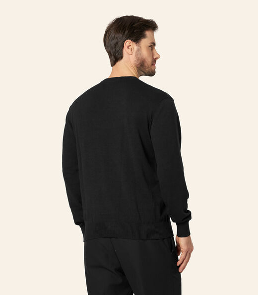 Suéter Masculino Tricot Diametro Preto