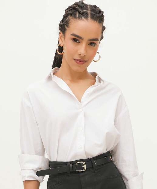 Cinto Feminino Fivela Estrela Marisa Preto