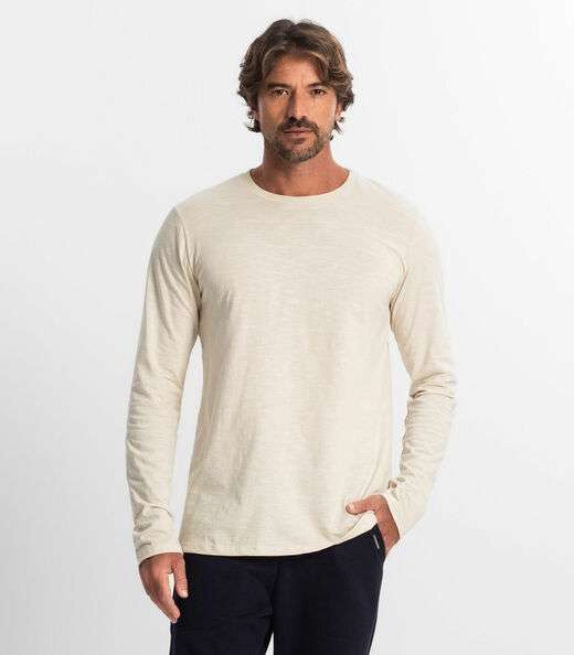Image_Camiseta Masculina Manga Longa Básica Diametro Bege