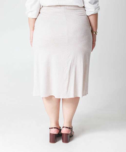 Saia Midi Plus Size Feminina Envelope Marisa