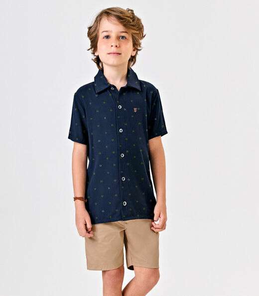 Image_Conjunto Infantil Camisa Com Bermuda Trick Nick Azul