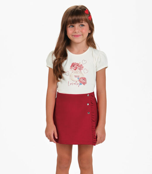 Image_Conjunto Blusa com Shorts Saia Menina Trick Nick Bege