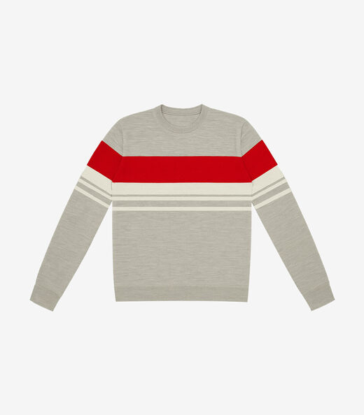 Image_Sueter Masculino Listrado Tricot Diametro Cinza