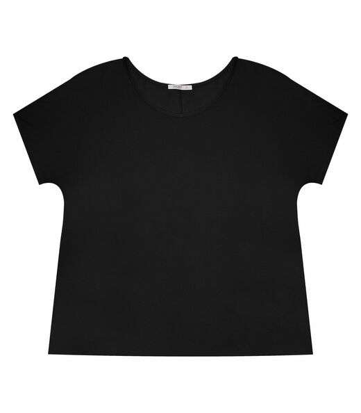 Blusa Manga Curta Feminina Plus Size Secret Glam Preto