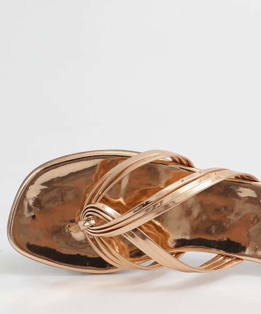 Rasteirinha Feminina Metalizada Marisa