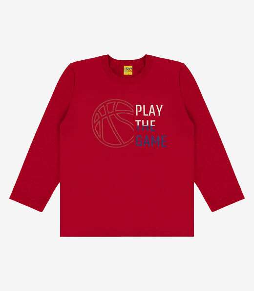 Camiseta Infantil Manga Longa Rovi Kids Vermelho