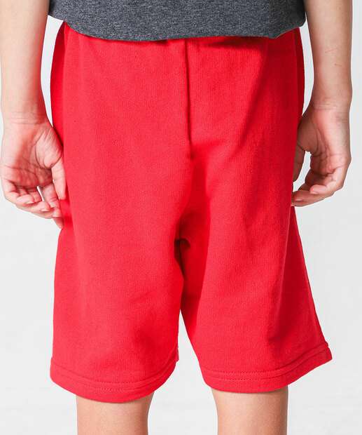 Bermuda Infantil Moletinho Básica Marisa Tam 4 a 10 Vermelho