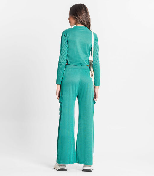 Conjunto Juvenil Feminino Blusão Com Calça Minty Verde