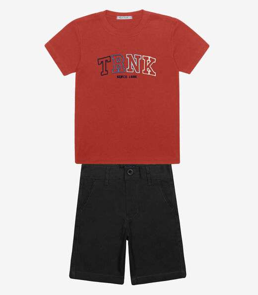 Image_Conjunto Infantil Camiseta Com Bermuda Trick Nick Laranja