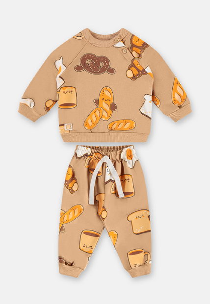 Conjunto Bebê Blusão Baguette Três e Já
