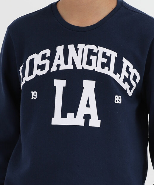 Blusão Juvenil Moletom Estampada MR Tam 10 a 16 Azul