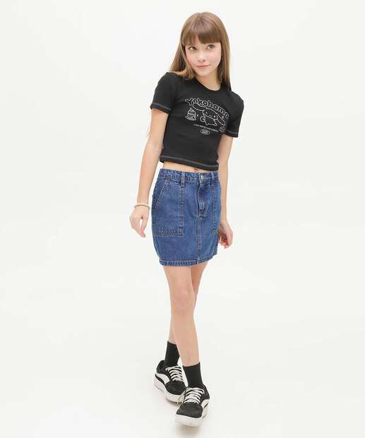 Blusa Juvenil Cropped Yokohhama Sanrio Tam 10 a 16