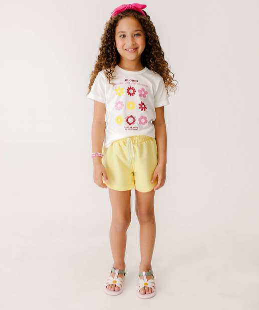Blusa Infantil Estampa Flores Marisa Tam 4 a 10
