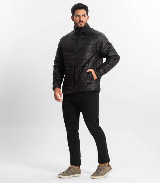 Jaqueta Masculina Em Microfibra Diametro Preto