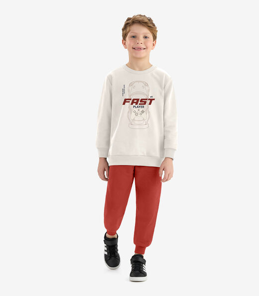 Image_Kit Conjunto Blusão Com Calça Rovi Kids Bege