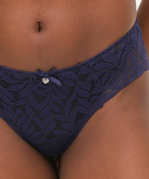 Calcinha Biquíni Renda Marisa Azul