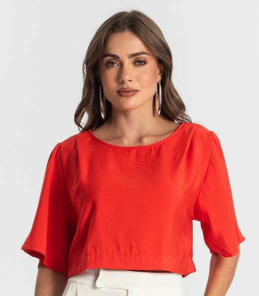 Blusa Feminina  Alfaiataria Endless Laranja