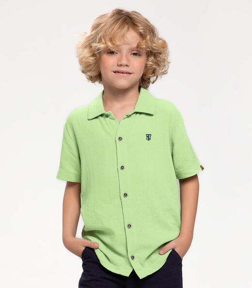 Camisa Infantil Masculina Trick Nick Verde