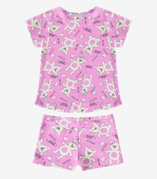 Conjunto Infantil Blusa com Shorts Select Rosa