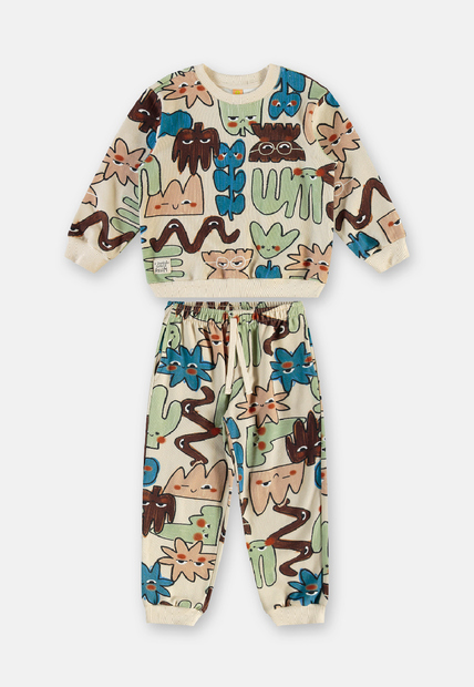 Conjunto Infantil Blusão Calça Três e Já