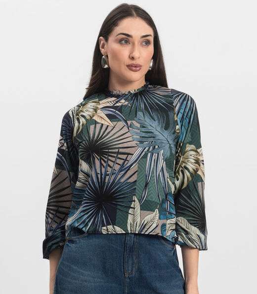 Blusa Manga Longa Infinita Cor Verde