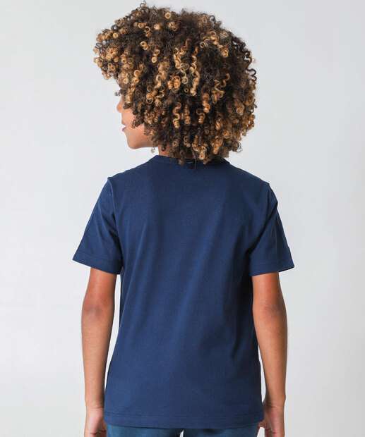 Camiseta Infantil Vídeo Game Marisa Tam 4 a 10 Azul