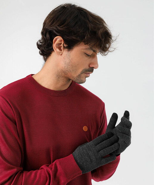 Luvas Masculina Tricô Marisa Preto