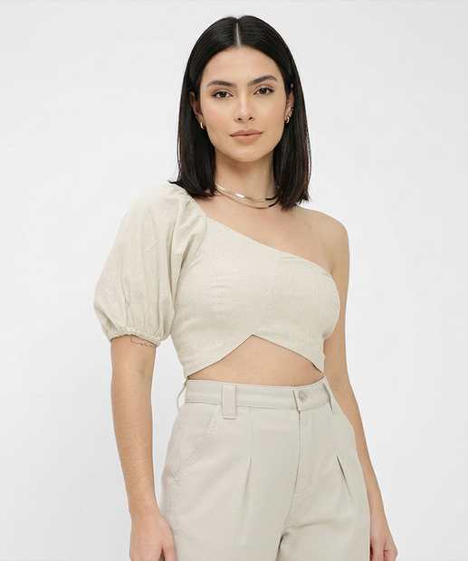 Image_Blusa Cropped Feminina Ombro Só Bufante Marisa  