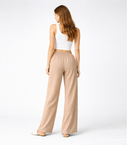 Calça Feminina Em Air Flow Renaluci Bege