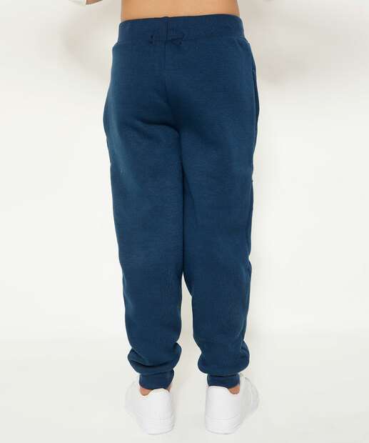 Calça Infantil Jogger Moletom Flanelado MR Tam 4 a 10