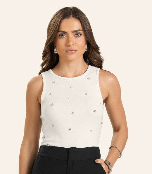 Regata em Ribana Feminina Endless Bege