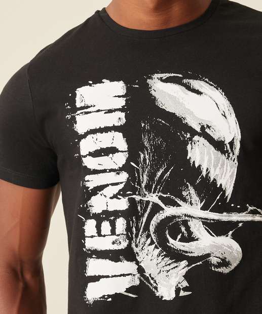 Camiseta Masculina Estampa Venon Manga Curta Marvel