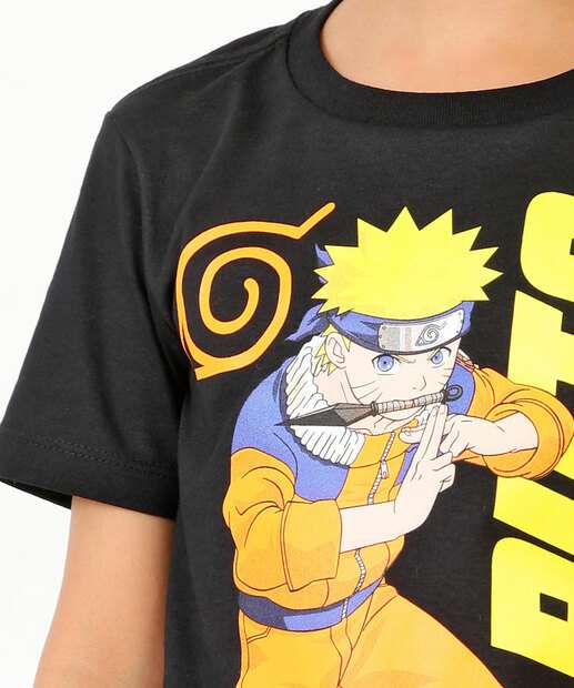 Camiseta Infantil Manga Curta Naruto Tam 4 a 10  