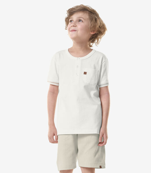 Image_Conjunto Infantil Camiseta Com Bermuda Trick Nick Bege