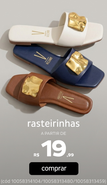Rasteirinhas a partir de R$19,99 Rasteirinhas a partir de R$19,99