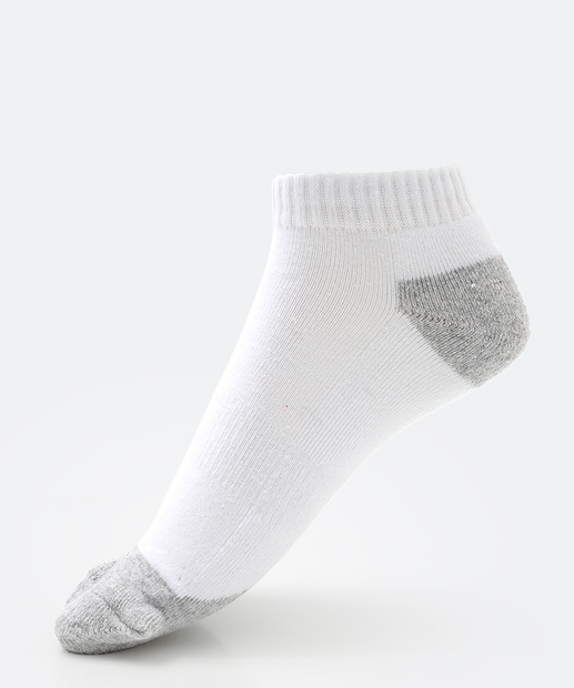 Kit 3 Pares Meias Masculina Cano Curto MR Branco