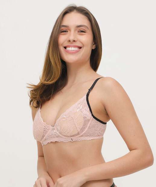 Sutiã De Renda Com Base Com Aro Sem Bojo Marisa