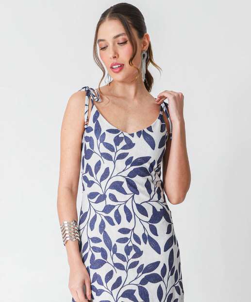 Vestido Longo Feminino Estampado Marisa