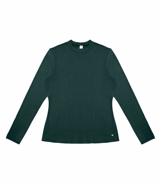 Blusa Feminina Manga Longa Gola Alta Rovitex Verde