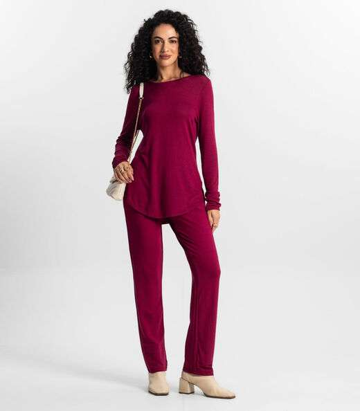 Blusa Feminina Manga Longa Rovitex Vermelho