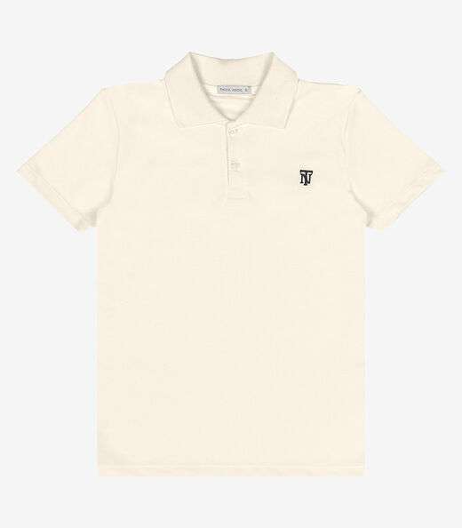 Camisa Polo Infantil Trick Nick Bege